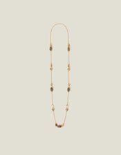 Stone Station Necklace, , large