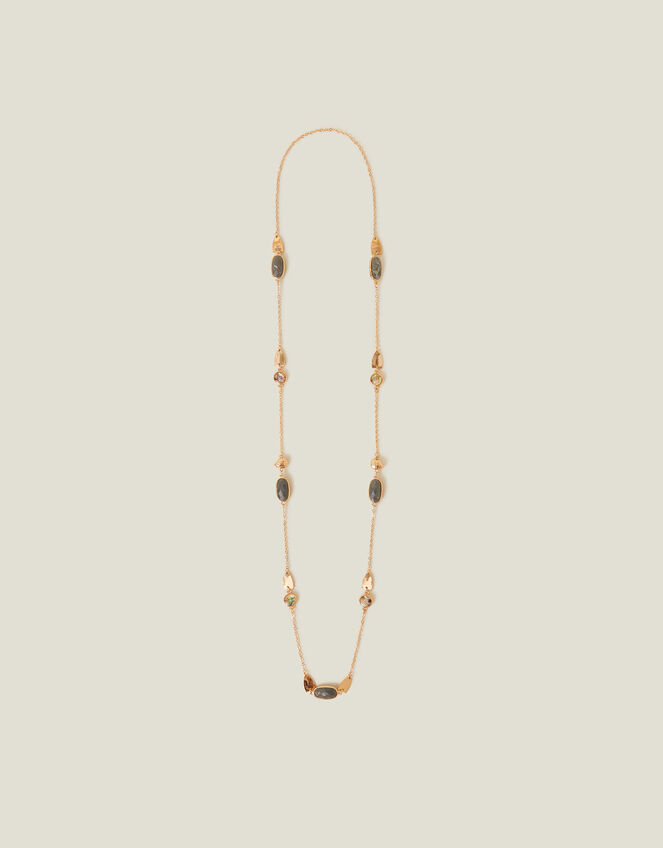 Stone Station Necklace, , large