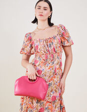 Grab Handle Clutch Bag, Pink (PINK), large
