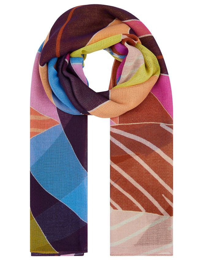 Summer Floral Print Scarf, , large