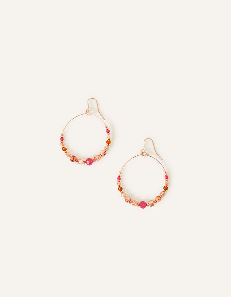 Beaded Hoop Earrings, , large