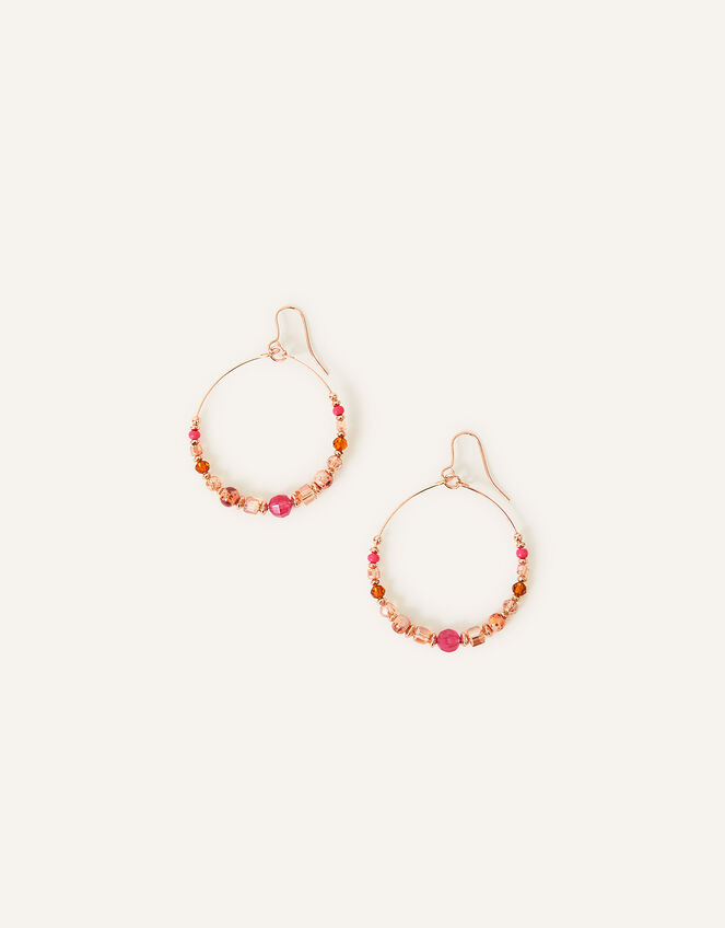 Beaded Hoop Earrings, , large