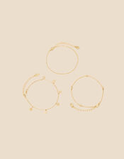 Flower Chain Anklets Set of Three, , large