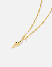 Gold Vermeil Lightning Bolt Necklace, , large