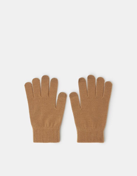 Stretch Touchscreen Gloves, Camel (CAMEL), large
