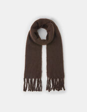 Super Soft Plain Scarf, Brown (CHOCOLATE), large