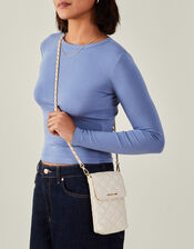 Quilted Cross-Body Phone Bag, , large