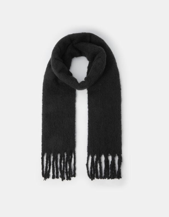 Super Soft Plain Scarf, Black (BLACK), large