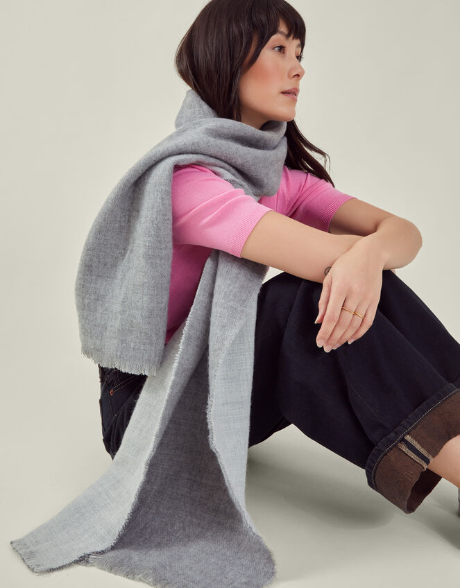 Two Tone Blanket Scarf, , large