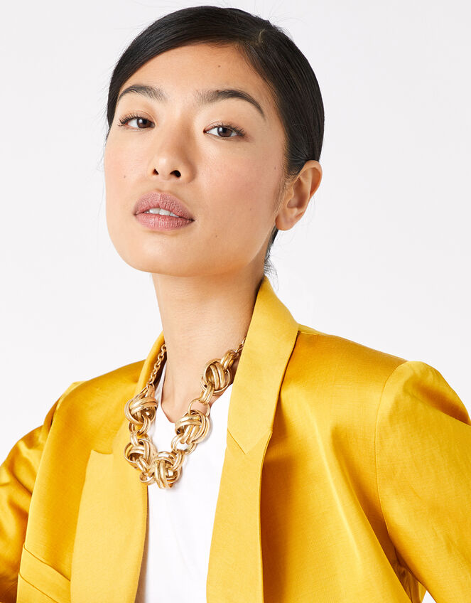 Statement Knot Chain Collar Necklace, , large