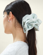 Extra Large Stripe Hair Scrunchie, , large