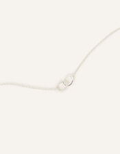 Sterling Silver Twist Link Pendant Necklace, , large