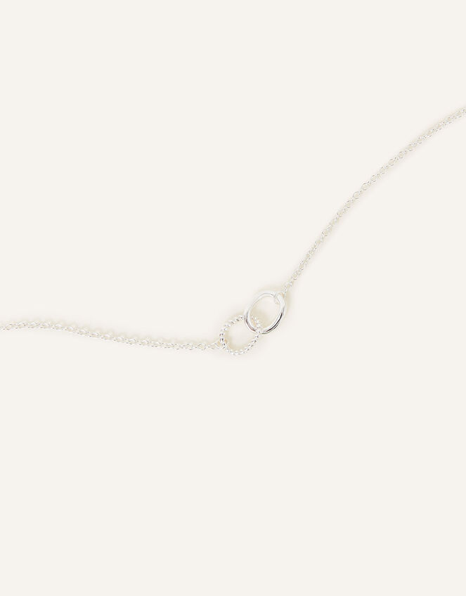 Sterling Silver Twist Link Pendant Necklace, , large