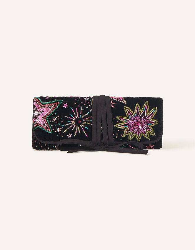Embellished Star Jewellery Roll, , large