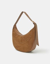 Scoop Suede Shoulder Bag, , large