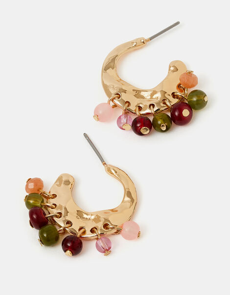 Mini Beaded Hoop Earrings, , large
