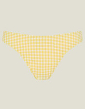 Gingham Bikini Bottoms, Yellow (YELLOW), large
