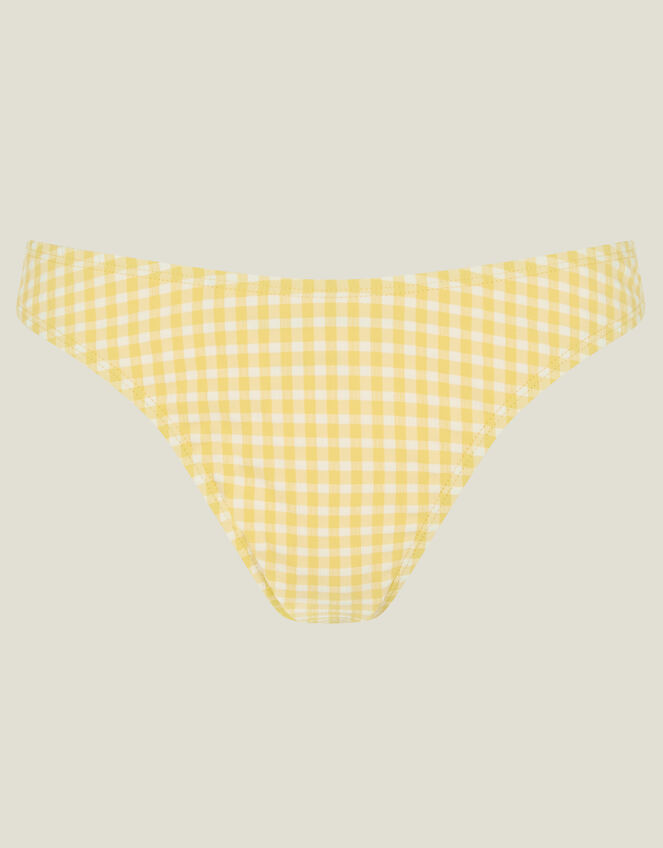 Gingham Bikini Bottoms, Yellow (YELLOW), large