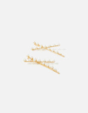 Pearl Cross Hair Slides Set of Two, , large