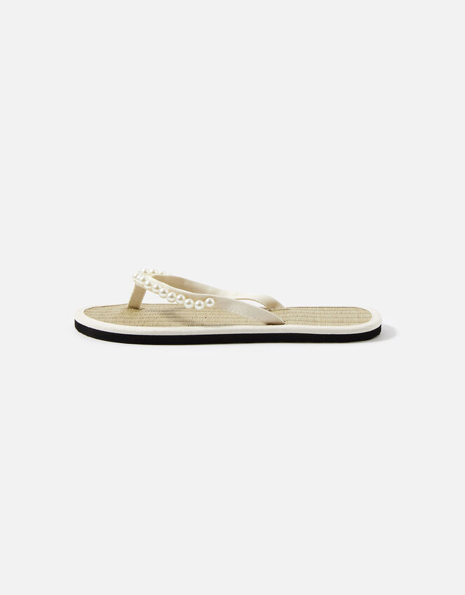 Pearl Seagrass Sandals, Ivory (IVORY), large