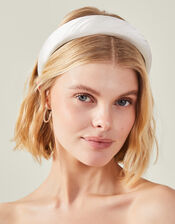 Padded Satin Headband, , large
