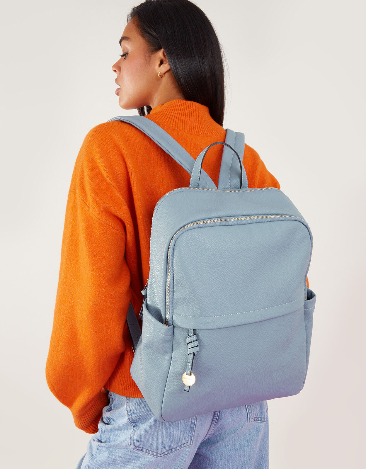 Zip Around Backpack Blue