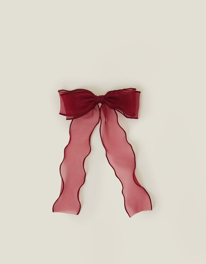 Organza Bow Hair Clip, , large