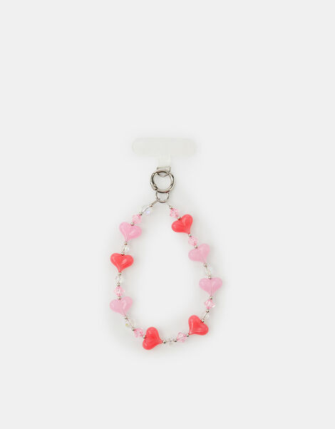 Heart Bead Wrist Phone Strap, , large
