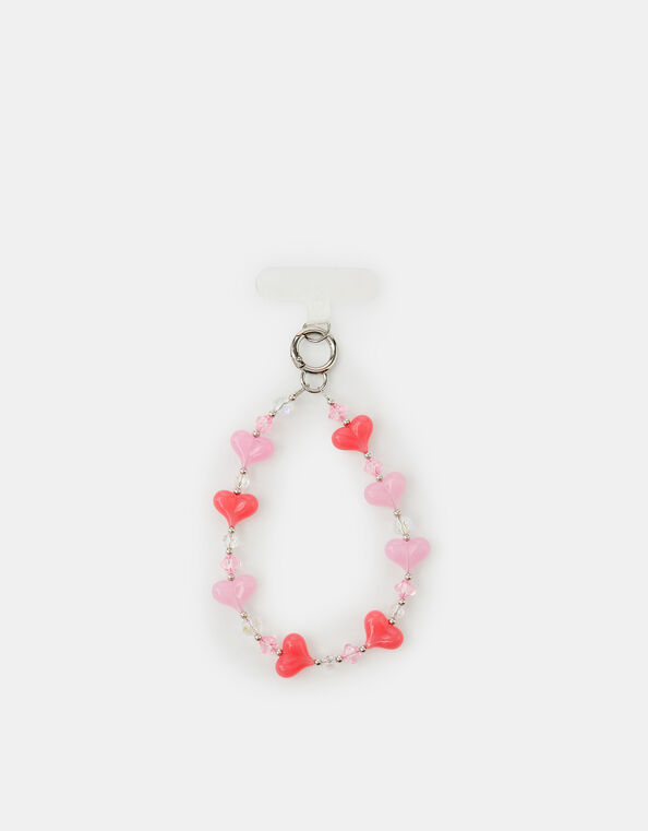 Heart Bead Wrist Phone Strap, , large