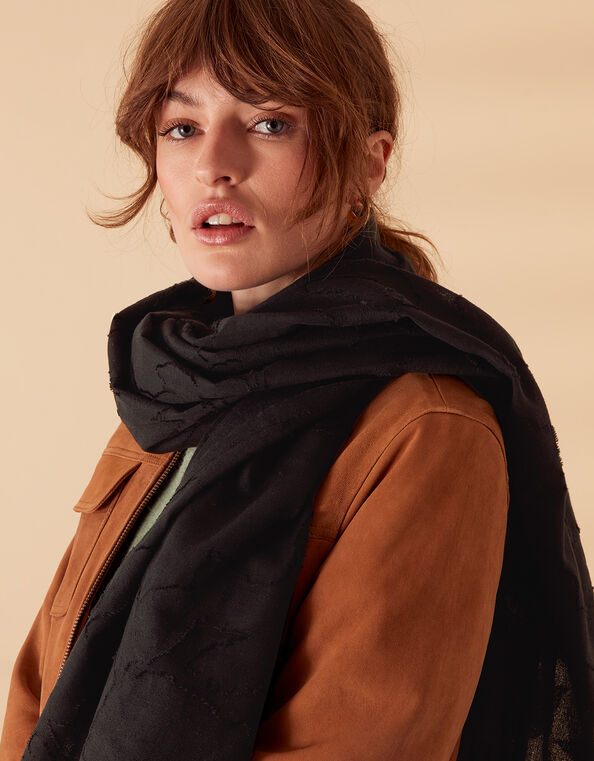 Burnout Lightweight Scarf, Black (BLACK), large