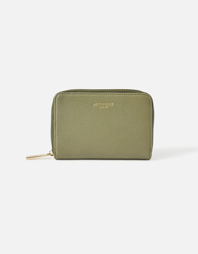 Medium Zip Purse, Green (KHAKI), large