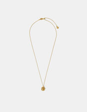 14ct Gold-Plated Molten Birthstone Pendant Necklace, Gold (GOLD), large