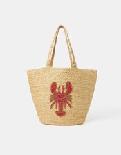 Lobster Jute Beach Bag, , large