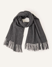 Super-Soft Blanket Scarf Grey, , large