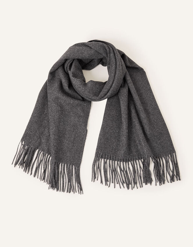 Super-Soft Blanket Scarf Grey, , large