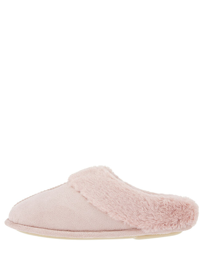 Suedette Mule Slippers, Pink (PINK), large
