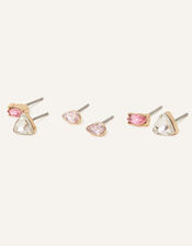 Mixed Shape Stud Earrings Set of Three, , large