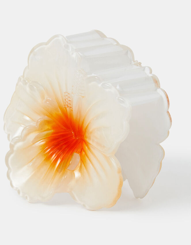 Hibiscus Flower Claw Clip Yellow, , large
