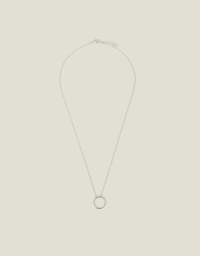 Sterling Silver Perfect Circle Necklace, , large