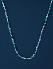 Sterling Silver-Plated Beaded Necklace, , large