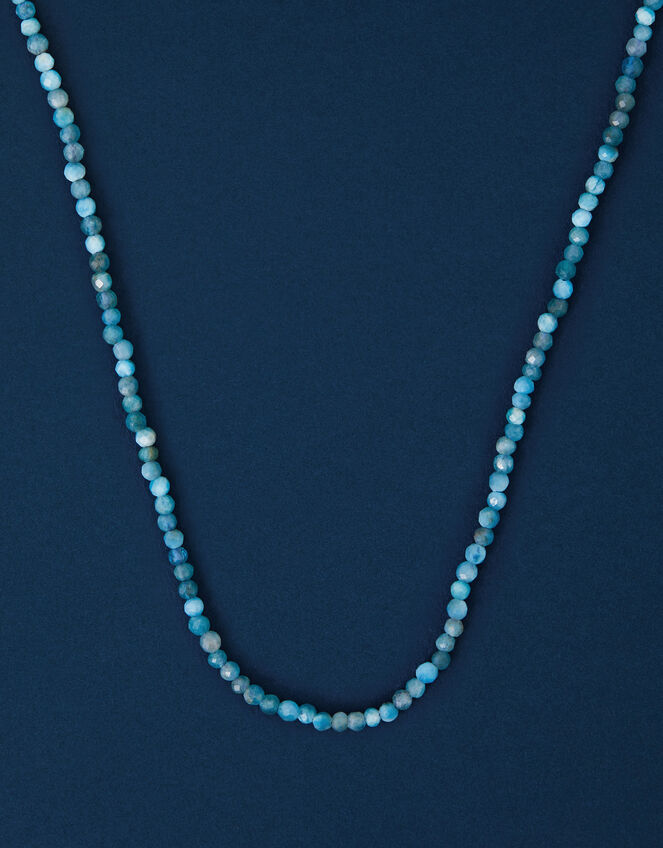 Sterling Silver-Plated Beaded Necklace, , large