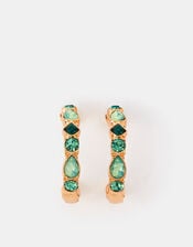 Gemstone Hoop Earrings, , large