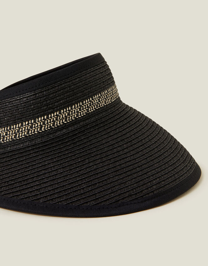 Straw Visor Sun Hat, , large