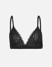 Spot Mesh Bralet, Black (BLACK), large