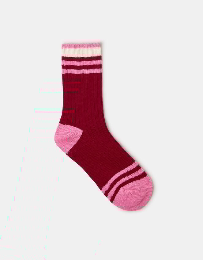 Stripe Ribbed Socks, , large