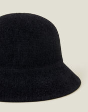 Chenille Bucket Hat, Black (BLACK), large