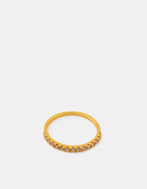14ct Gold-Plated Eternity Band Ring, Gold (GOLD), large