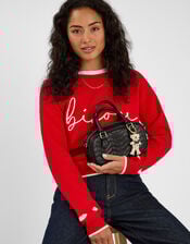 Beaded Bear Bag Charm, , large