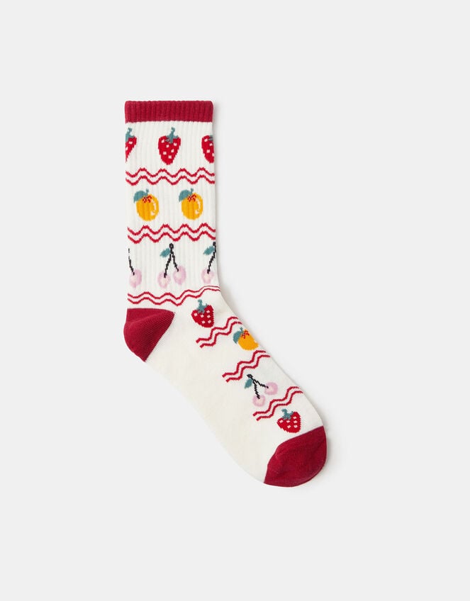 Fruit Print Socks, , large