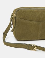 Double Zip Suede Camera Bag, , large